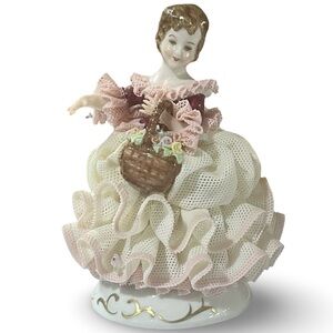 Mini Irish Dresden "Dorothea" Dresden Lace Porcelain Figurine
